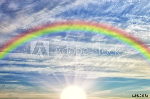 Picture of Rainbow in a cloudy sky